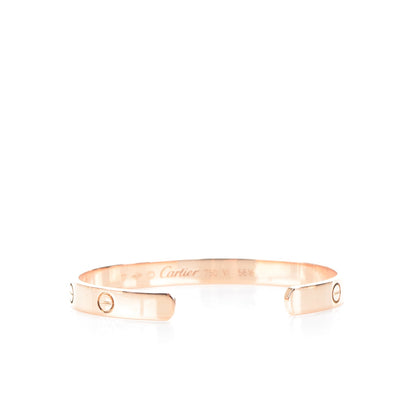 Cartier 18K Pink Gold LOVE Cuff Bracelet 17 3 of 4