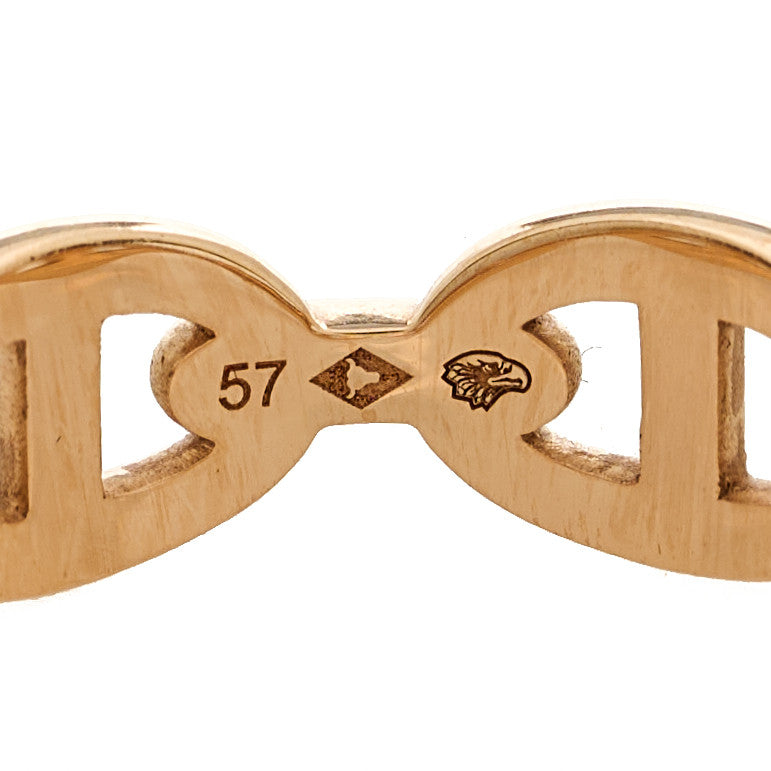 18K Rose Gold PM Chaine d'Ancre Enchainee Ring 57 8