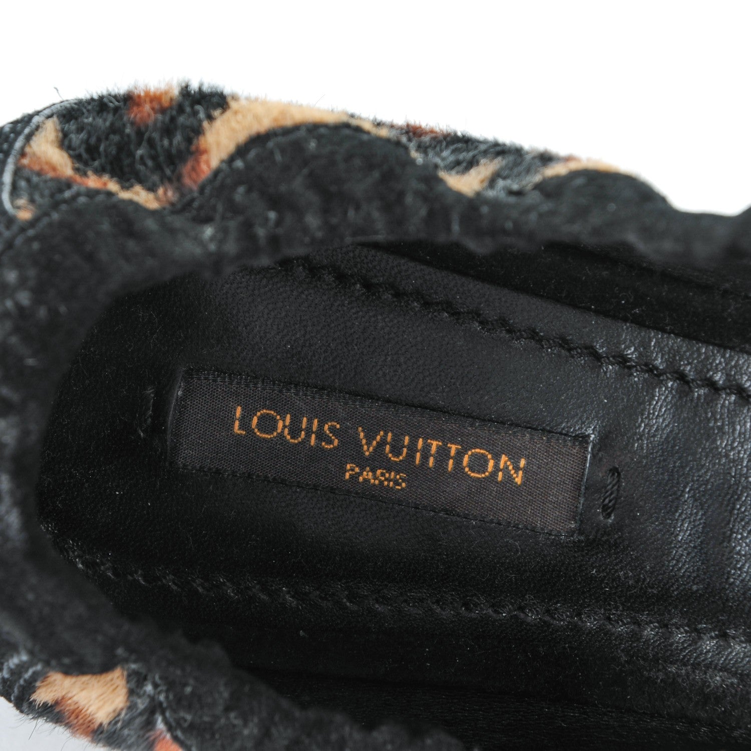 Louis Vuitton Leopard Pony Hair Dada Ballerina Flats 38 Black 7 of 8