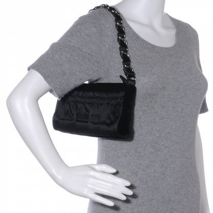 Chanel Velvet Satin Evening Bag Black 2 of 7