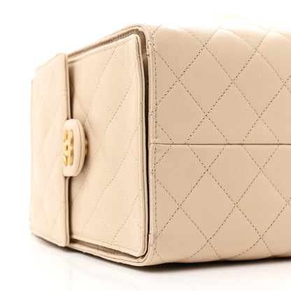 Chanel Caviar Quilted Large Chanel 25 Handbag Beige 10 of 13