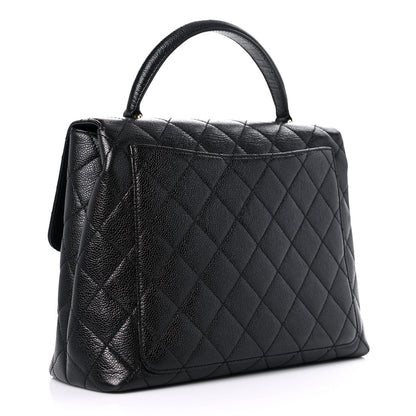 Chanel Caviar Quilted Jumbo Kelly Flap Black 3 of 18