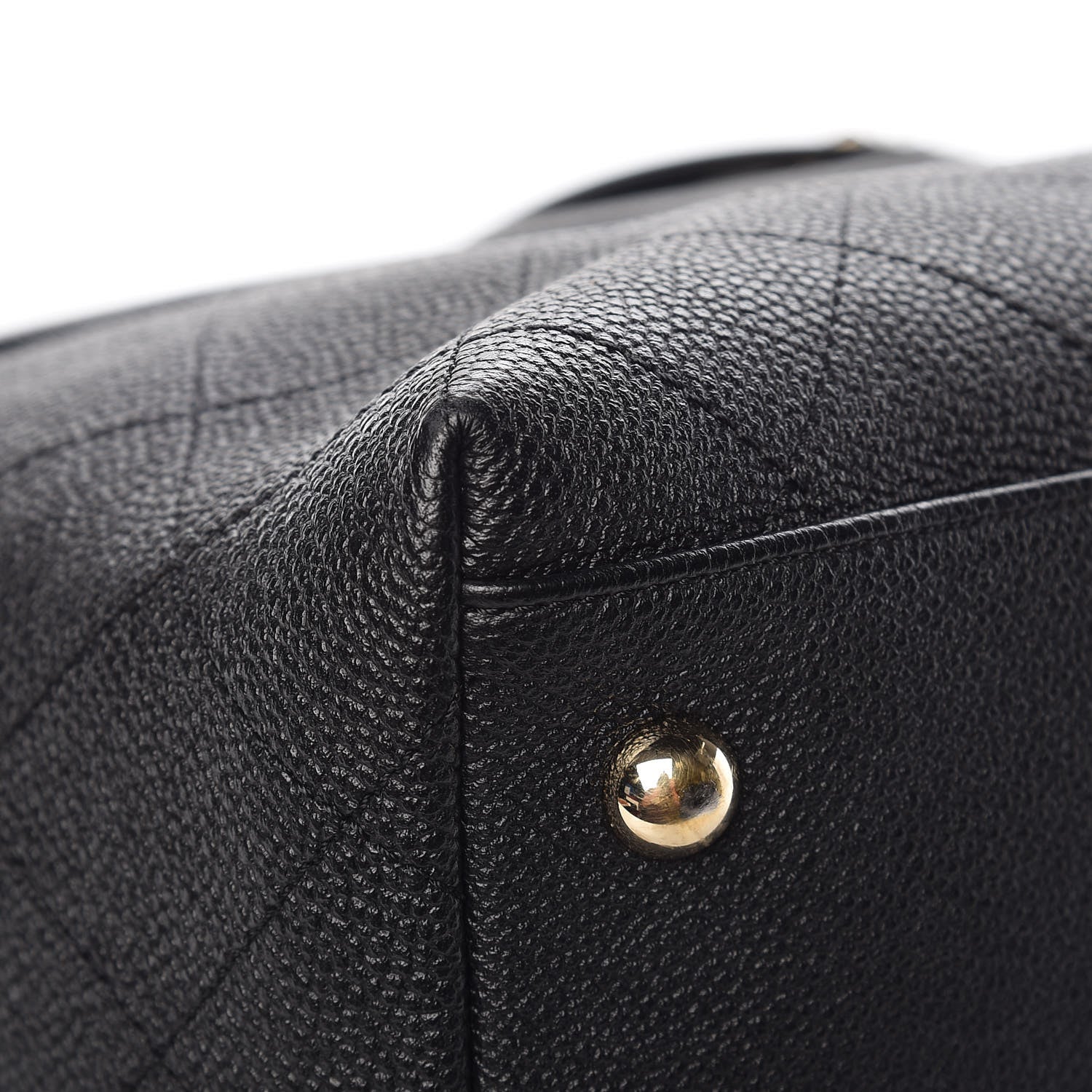 Chanel Crumpled Grained Calfskin Zip and Carry Shopping Tote Black 9 of 11