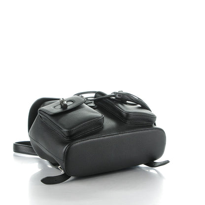 Gucci Cellarius Calfskin Medium Bamboo Backpack Black 4 of 7