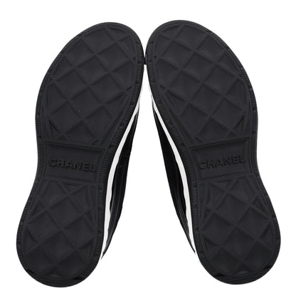 Chanel Velvet Calfskin Mixed Fibers CC Sneakers 36.5 Black 7 of 11
