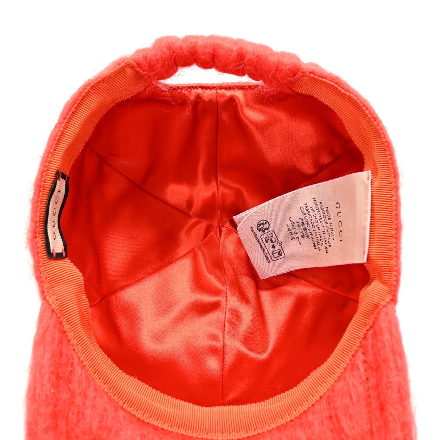Gucci Mohair GG Lauren Baseball Hat S Orange 7 of 8