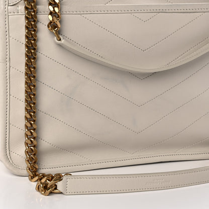 Saint Laurent Lambskin Matelasse Monogram Medium Niki Chain Satchel Nude Powder 13 of 13