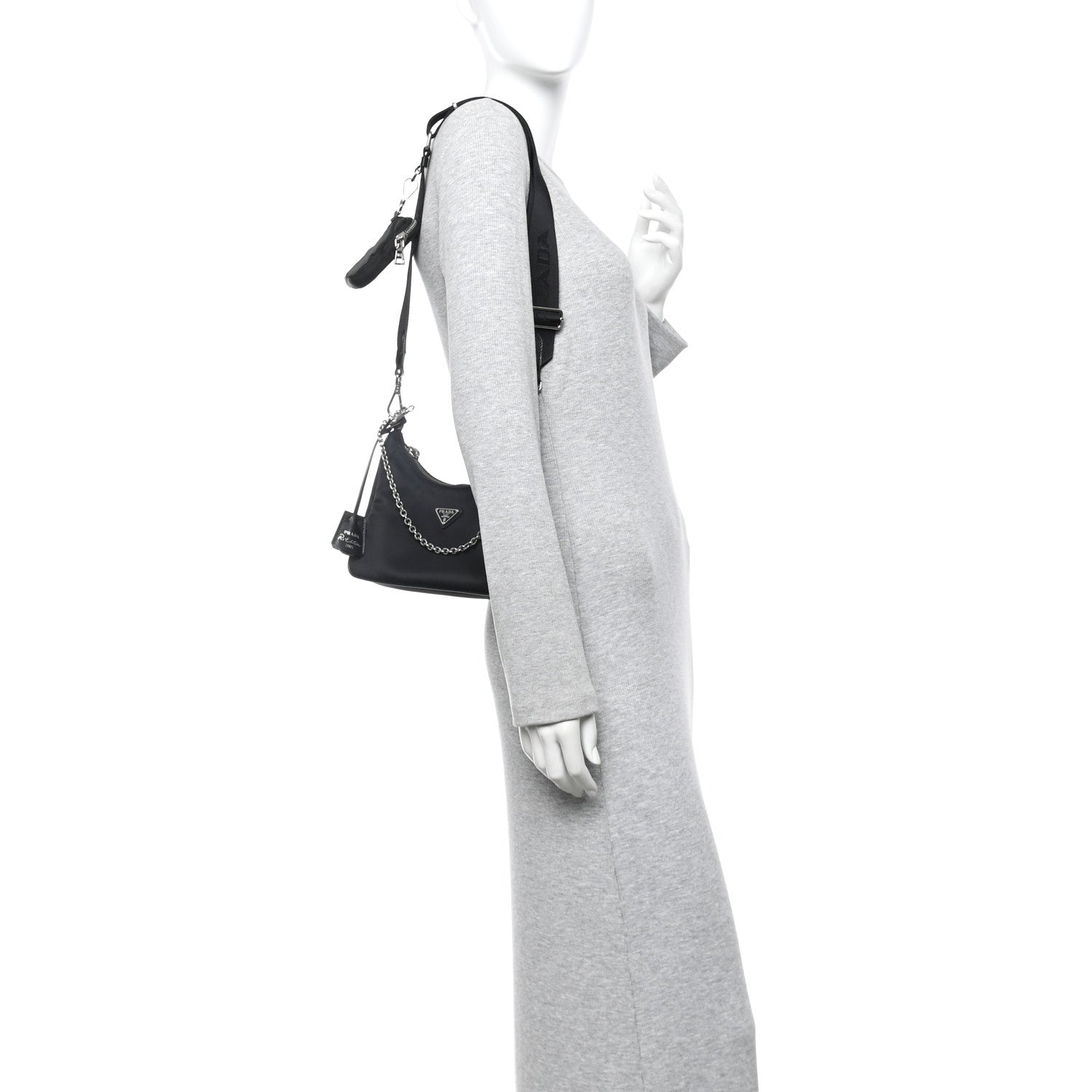 Prada Nylon Re-Edition 2005 Shoulder Bag Black 2 of 11