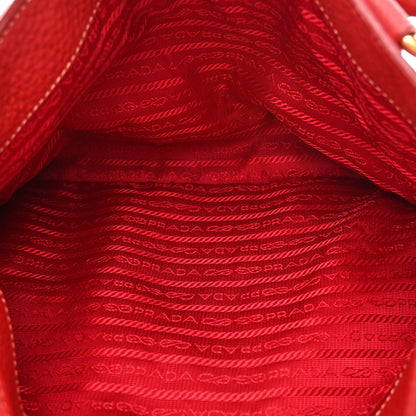Prada Vitello Daino Tote Rosso 5 of 24