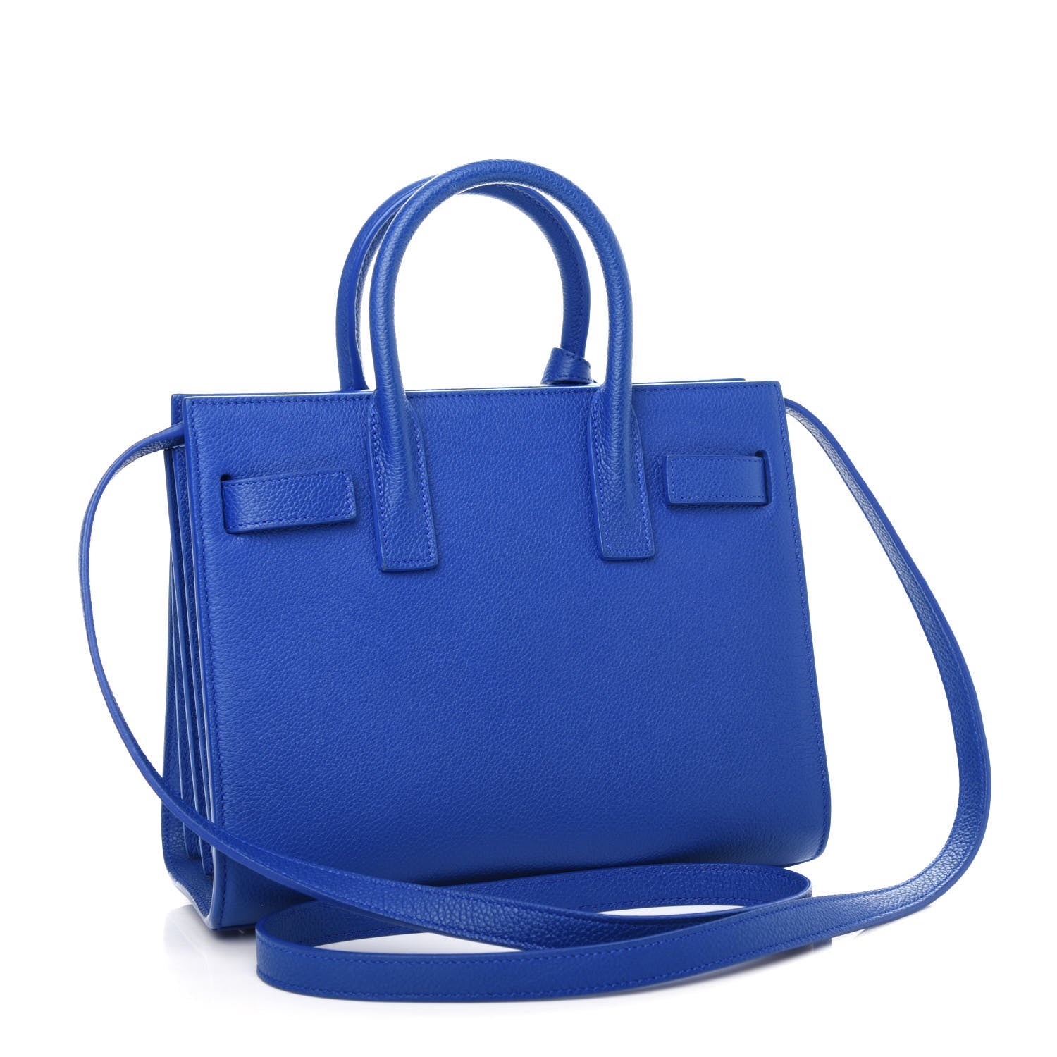 Saint Laurent Grained Calfskin Nano Sac De Jour Royal Blue 3 of 9