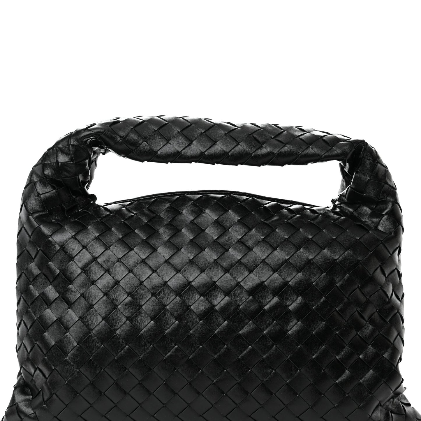Calfskin Intrecciato Small Hop Black