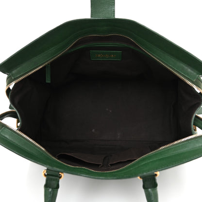 Saint Laurent Sheepskin Medium Cabas ChYc Tartan Green 4 of 10