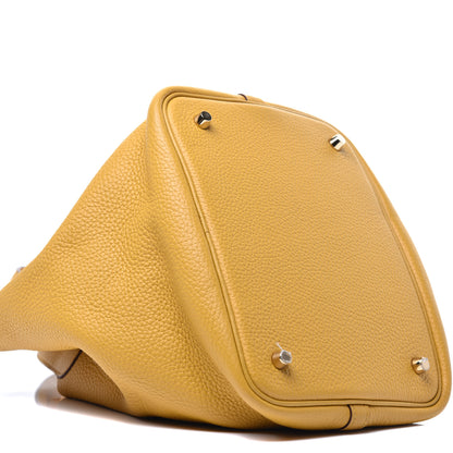 Hermes Taurillon Clemence Picotin Lock 22 MM Jaune Ambre 7 of 9