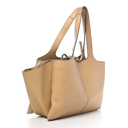 Celine Supple Natural Calfskin Medium Tri-Fold Bag Sand 2 of 19