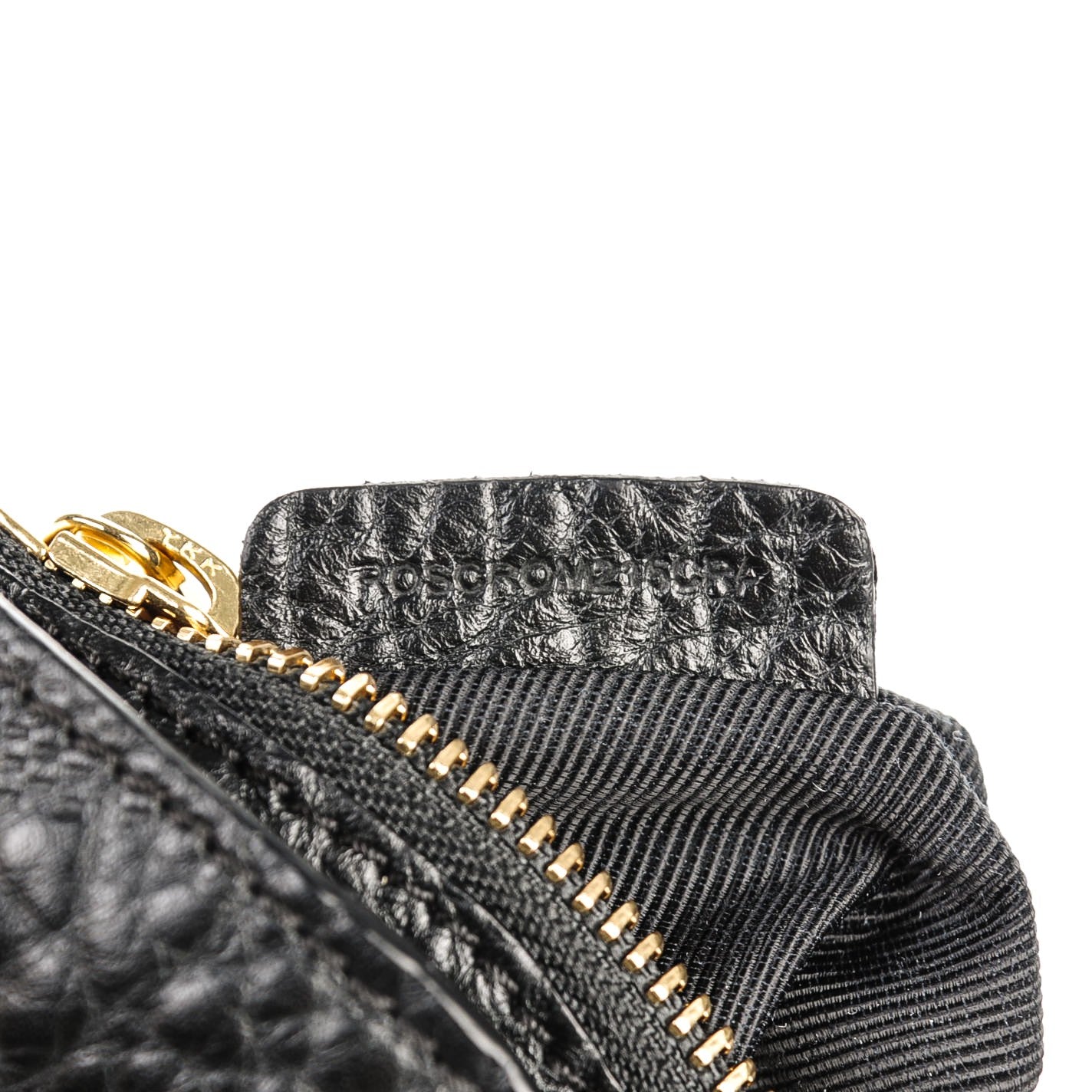 Signature Grain Calfskin Check Embossed Small Chichester Crossbody Clutch Bag Black