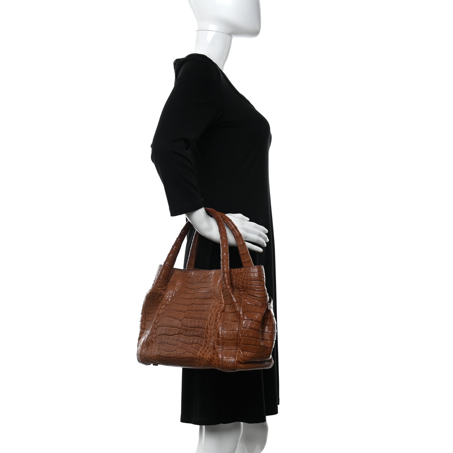 Nancy Gonzalez Crocodile Tote Brown 2 of 9