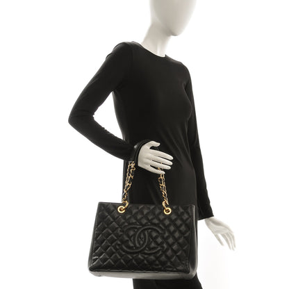 Chanel Caviar Quilted Grand Shopping Tote GST Black 2 of 7