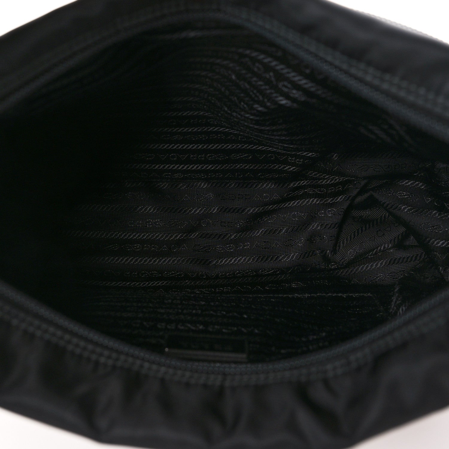 Prada Re-Nylon Vela Saffiano Pocket Double Zip Messenger Bag Black 5 of 9