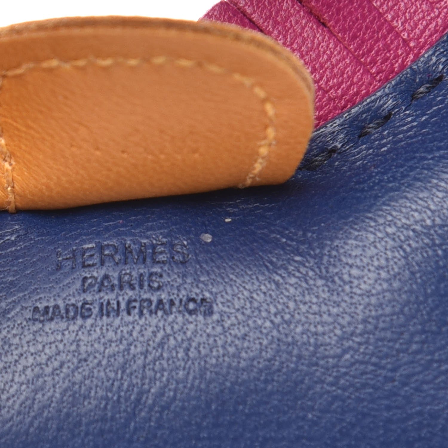 Hermes Milo Lambskin Grigri Rodeo Horse Bag Charm PM Bleu Saphir Rose Pourpre Bouton D'Or 3 of 4