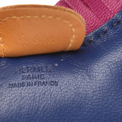 Hermes Milo Lambskin Grigri Rodeo Horse Bag Charm PM Bleu Saphir Rose Pourpre Bouton D'Or 3 of 4