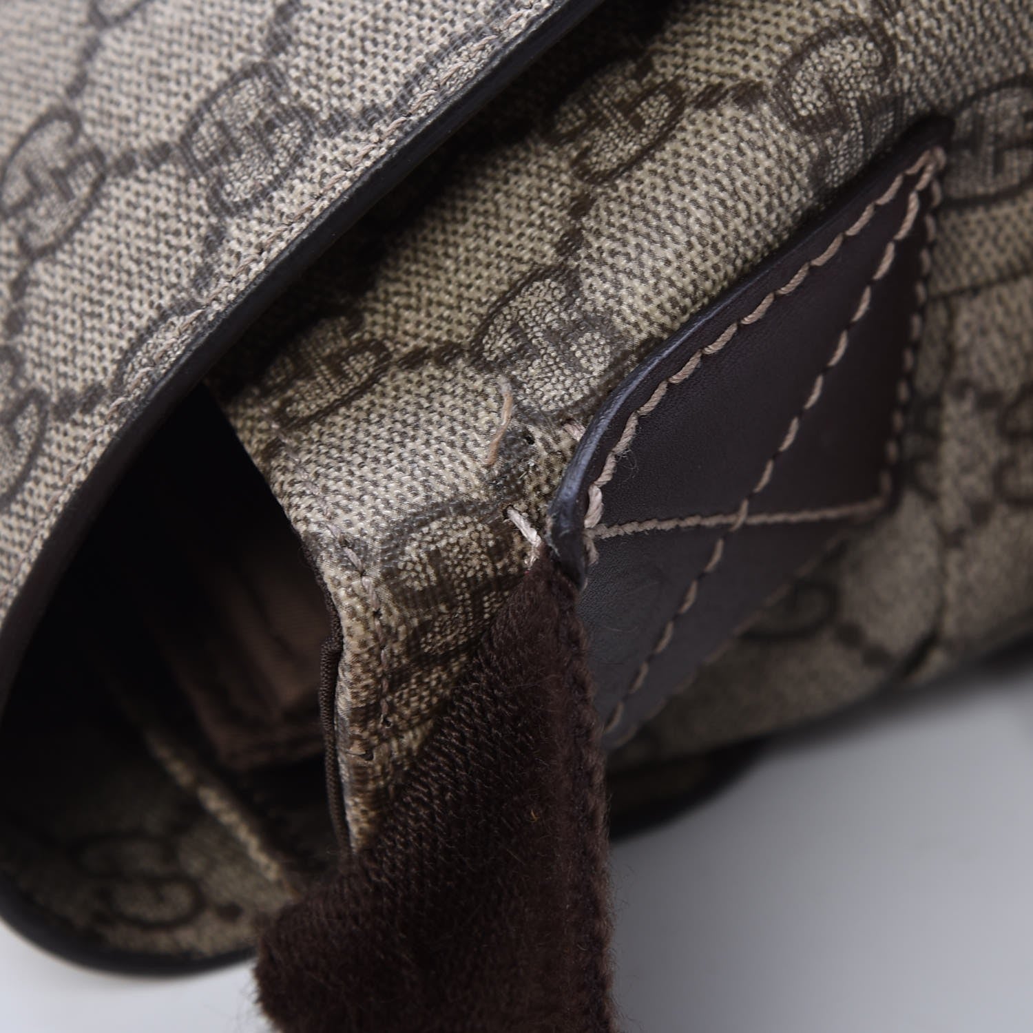 Gucci GG Plus Monogram Messenger Diaper Bag Dark Brown 11 of 16