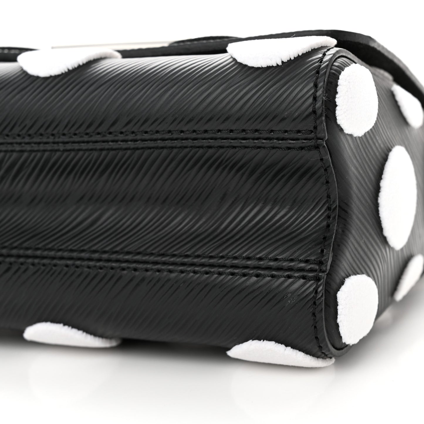 Epi Polka Dots Twist Shoulder Bag PM White Black