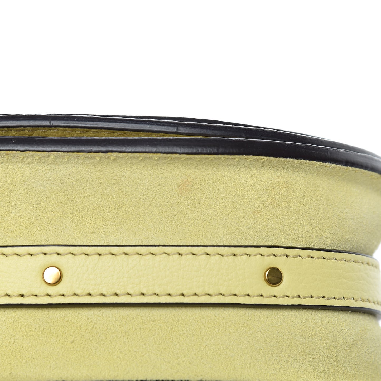 Calfskin Suede Small Nile Bracelet Bag Lemonade