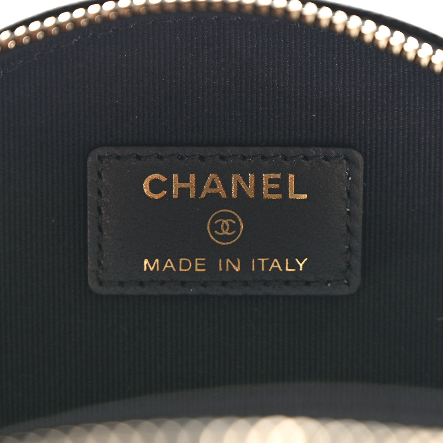 Caviar Quilted Round Coco Clutch With Chain Black