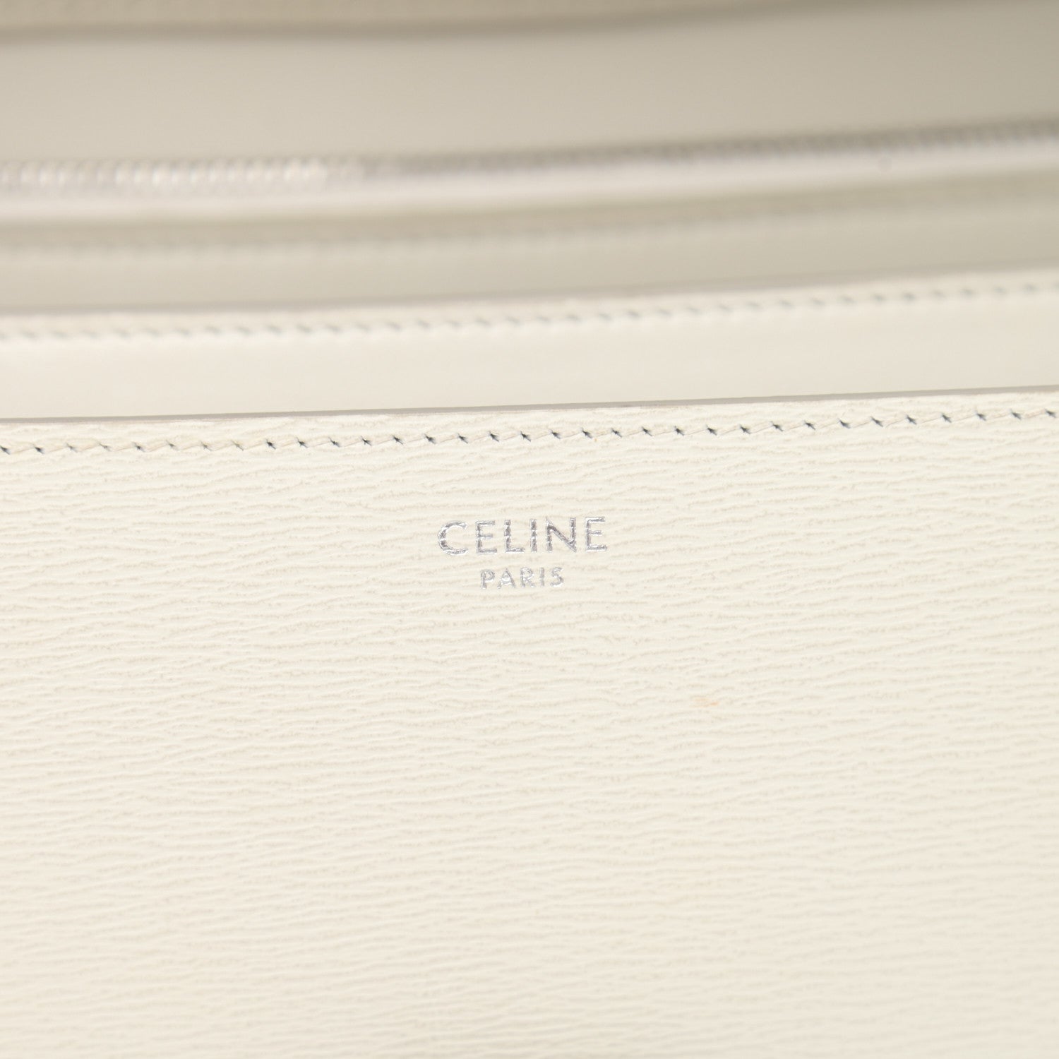 Celine Liege Calfskin Medium Classic Box Flap Bag White 6 of 11