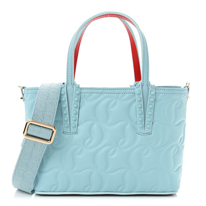 Christian Louboutin Nappa Embossed Mini East West Cabata Tote Mineral 1 of 11