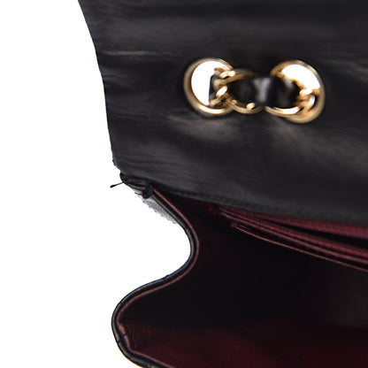 Chanel Lambskin Quilted Jumbo Single Flap Black 13 of 17