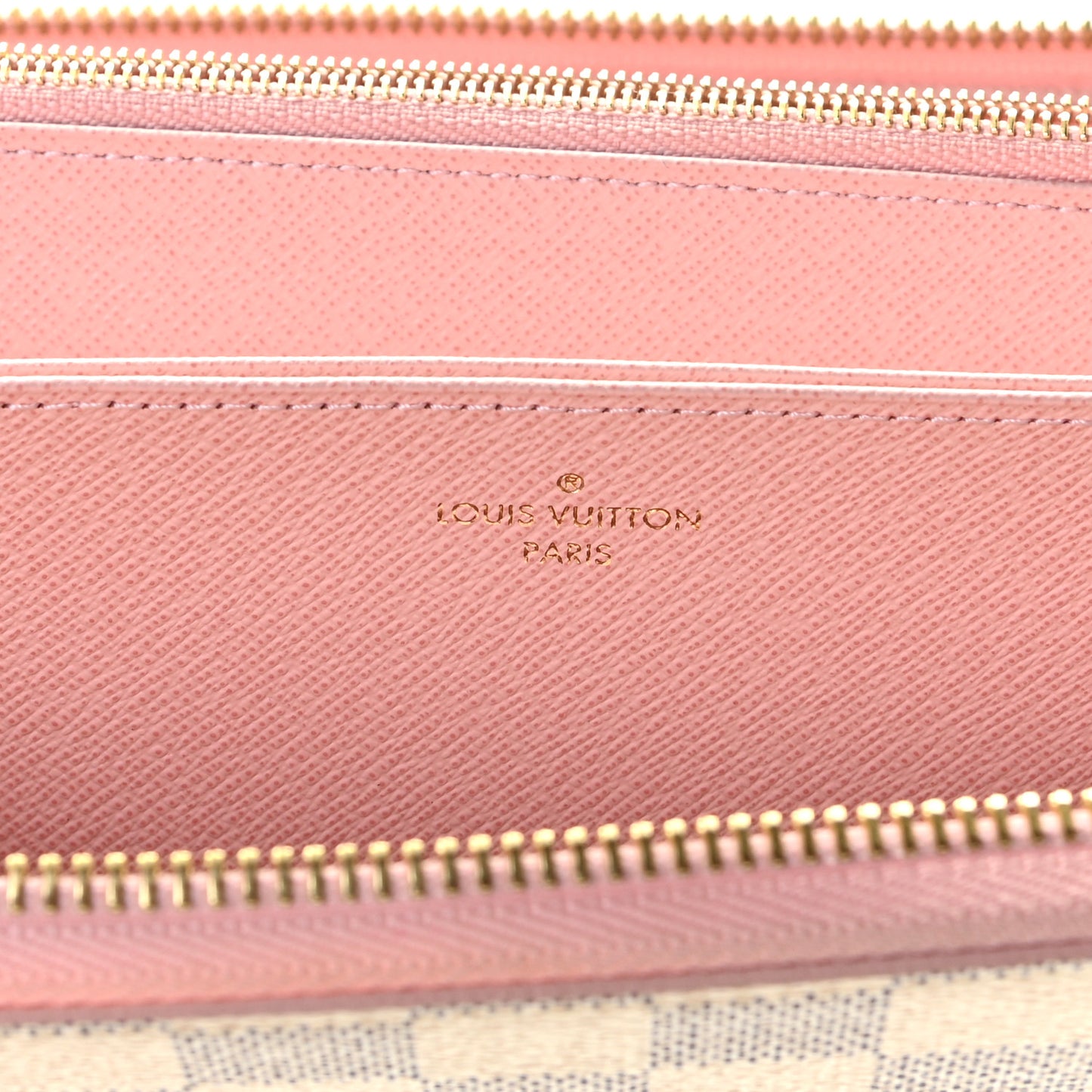 Damier Azur Zippy Wallet Rose Ballerine