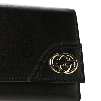 Gucci Calfskin New Britt Tri Fold Wallet Black 10 of 11