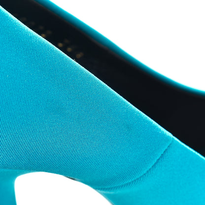 Balenciaga Spandex Knife Pointed 110mm Pumps 36.5 Bleu Turquoise 14 of 15