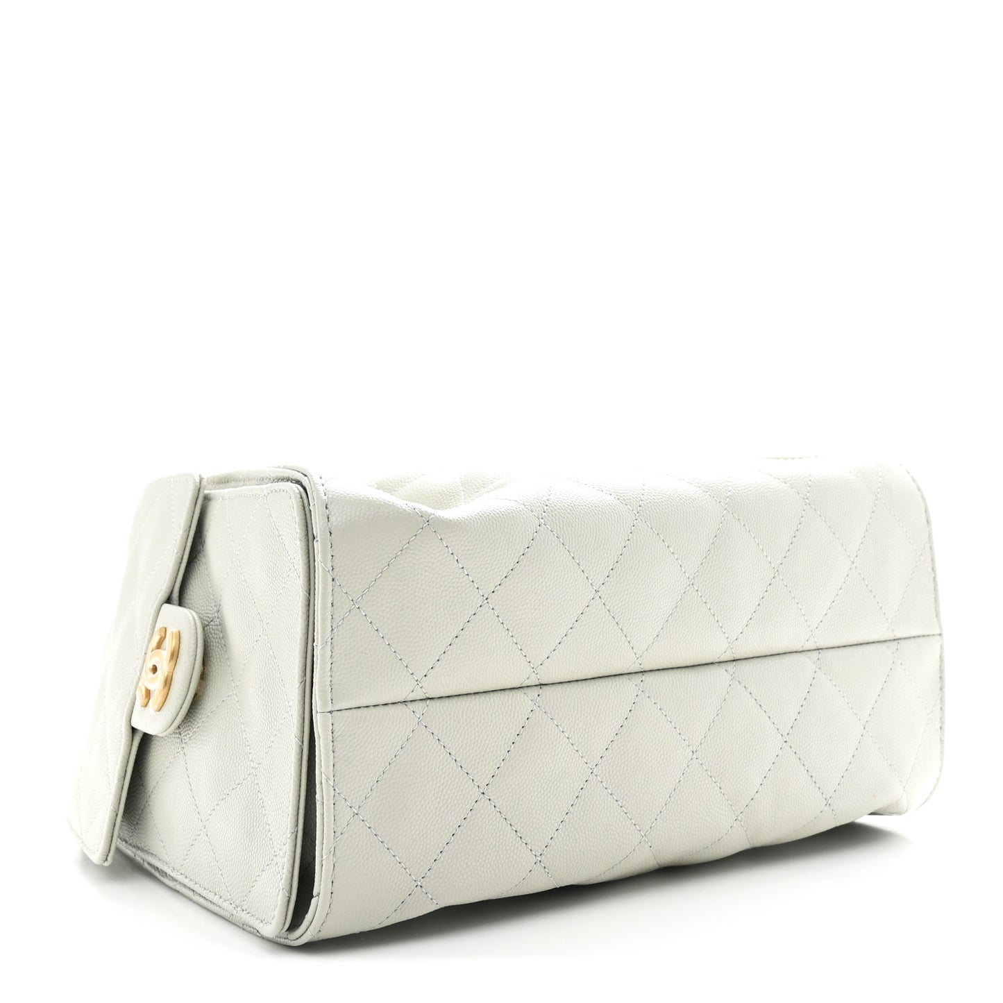 Caviar Quilted Small Chanel 25 Handbag Light Green