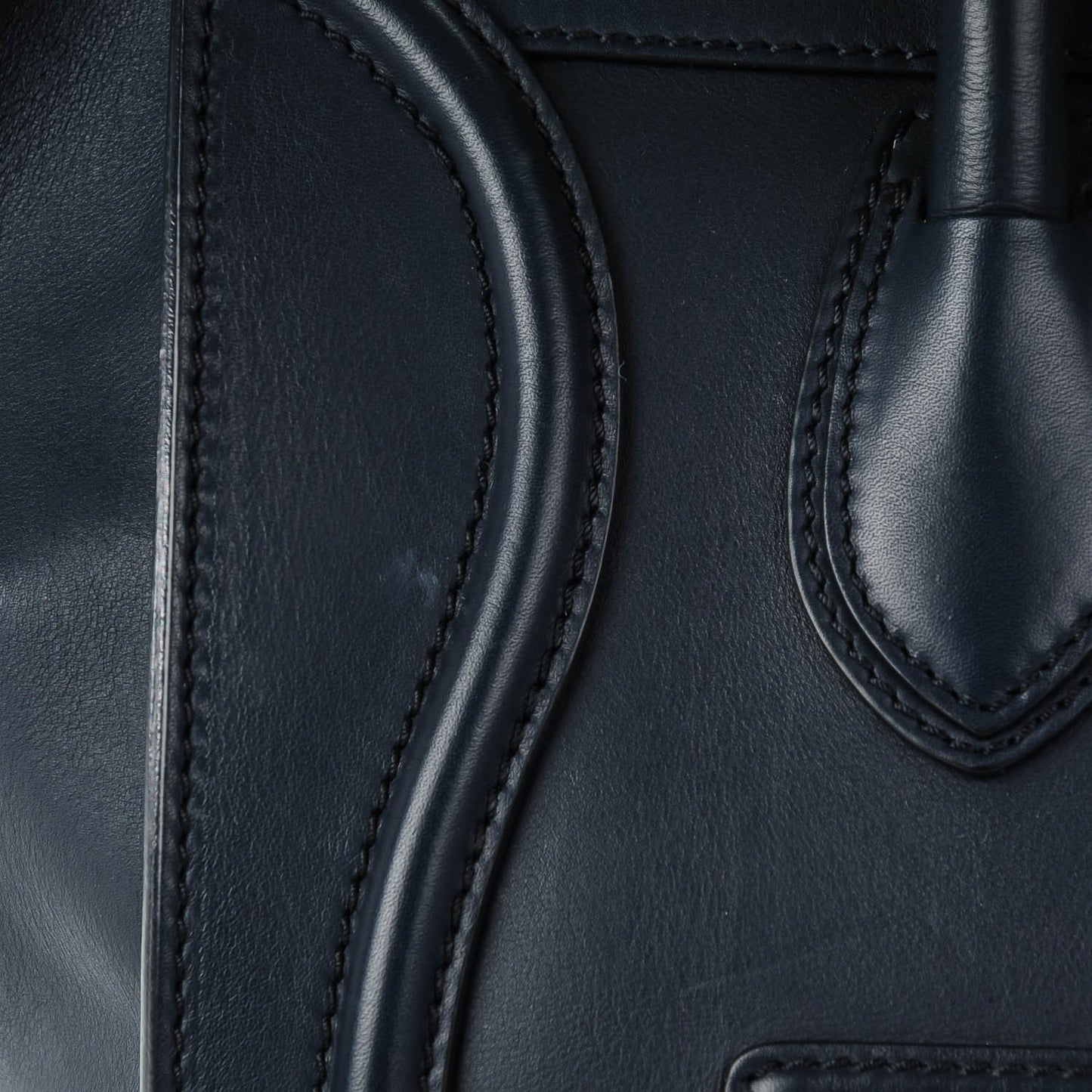 Smooth Calfskin Mini Luggage Navy Blue
