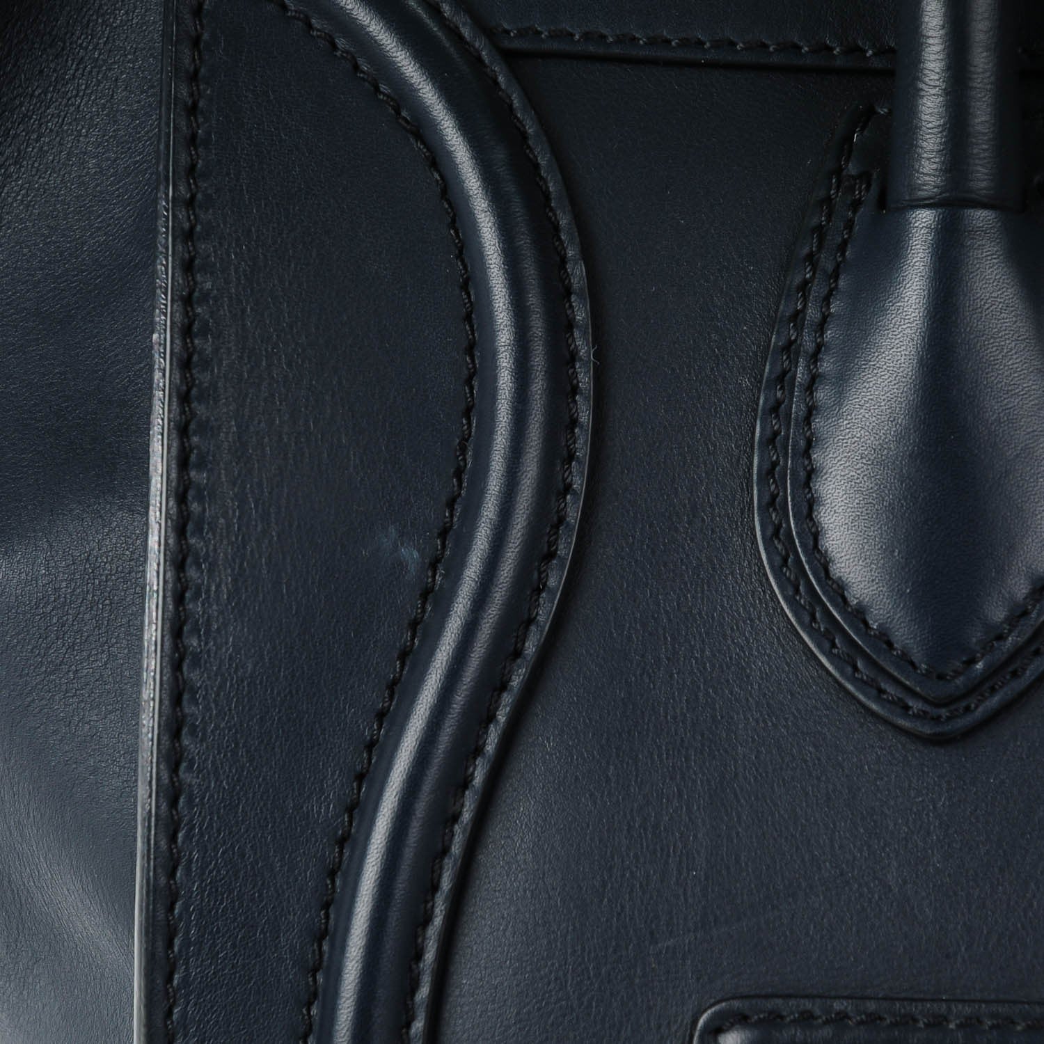 Celine Smooth Calfskin Mini Luggage Navy Blue 8 of 8