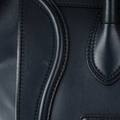 Celine Smooth Calfskin Mini Luggage Navy Blue 8 of 8