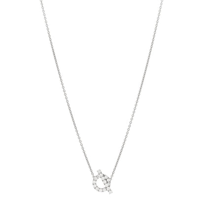 Hermes 18K White Gold Diamond Finesse Pendant Necklace 1 of 4