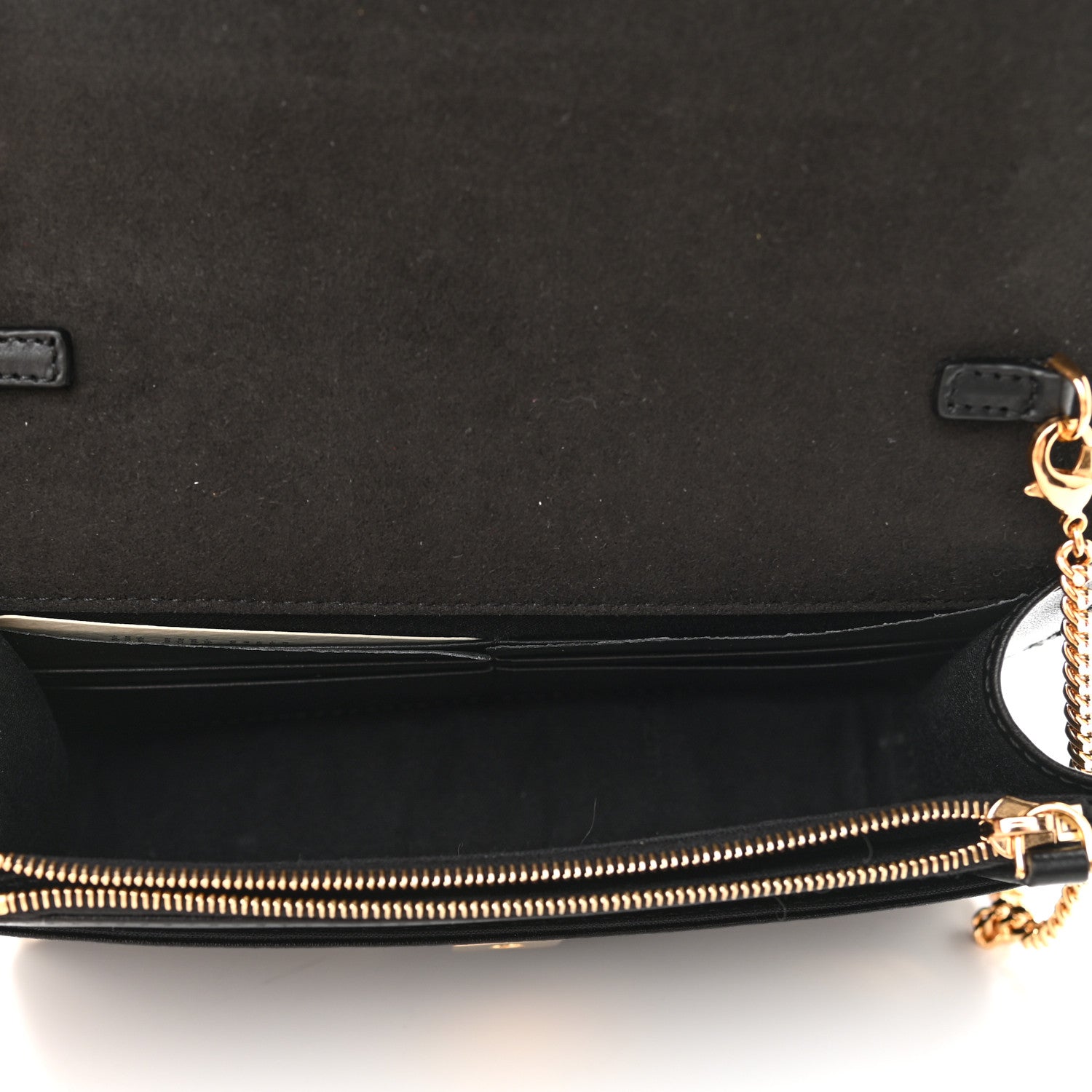 Fendi Vitello Liberty Lucido Metal Monster Eyes Tube Wallet on Chain Black 5 of 11