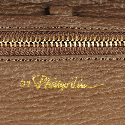 3.1 Phillip Lim 3.1 Textured Calfskin Large Pashli Satchel Taupe 6 of 8