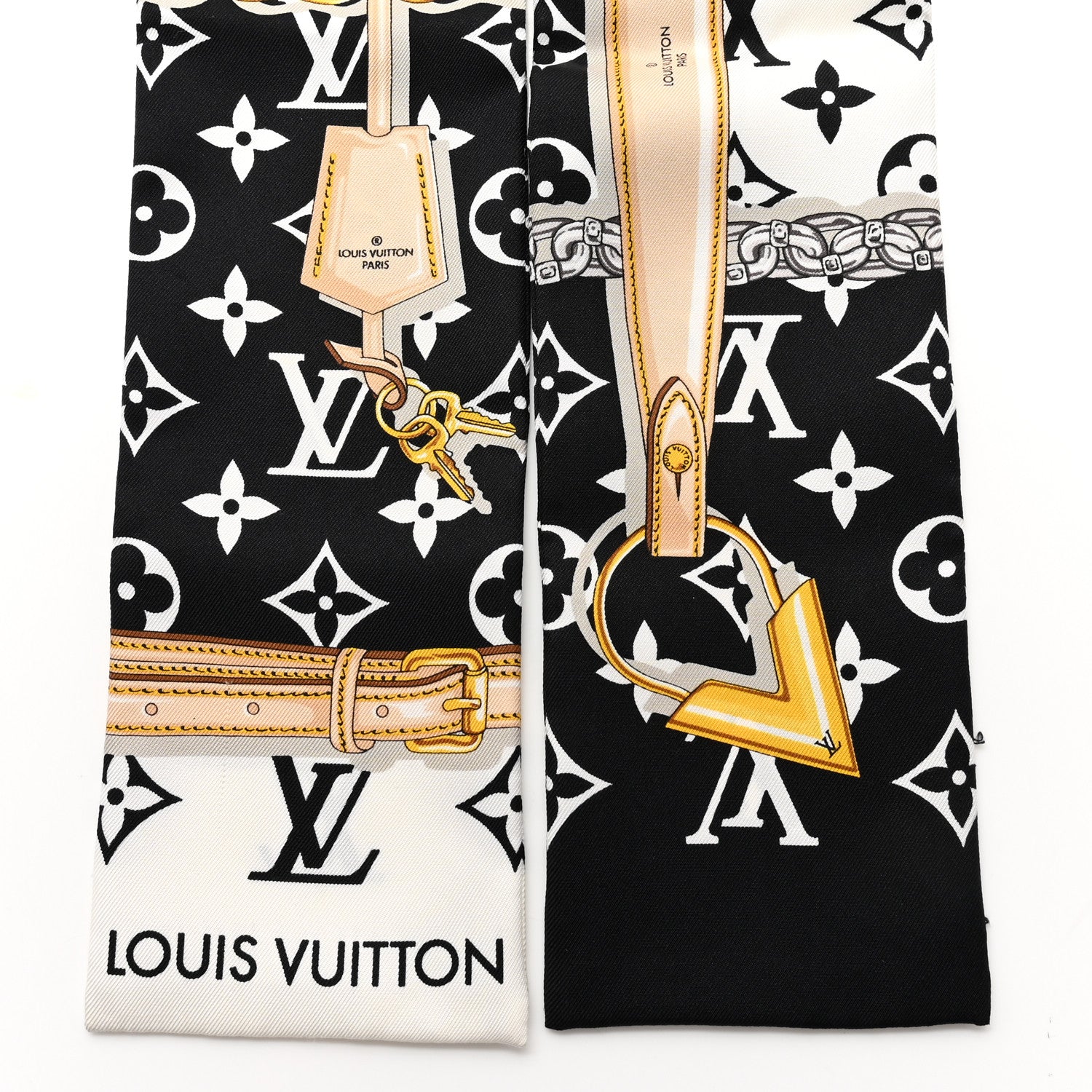 Louis Vuitton Silk Monogram Confidential Bandeau Black 2 of 3