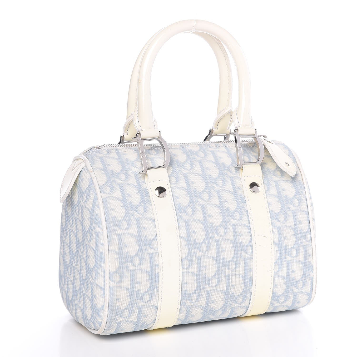 Christian Dior Monogram Mini Boston Blue 3 of 19