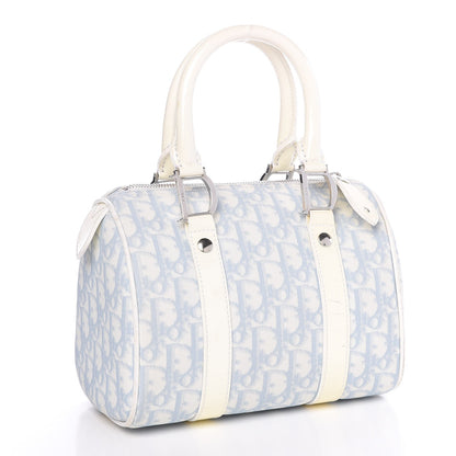 Christian Dior Monogram Mini Boston Blue 3 of 19
