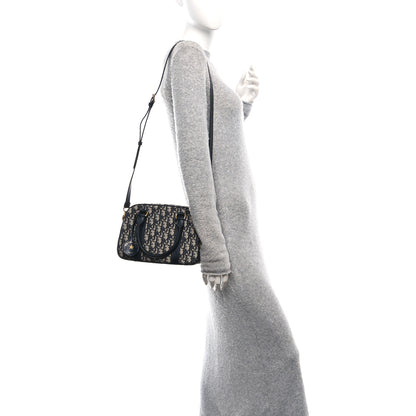 Christian Dior Oblique Medium D-Vibe Bowling Bag Blue 2 of 10