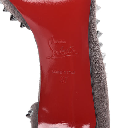 Christian Louboutin Veau Velour Irishell 85 Pumps 37 Storm 7 of 7