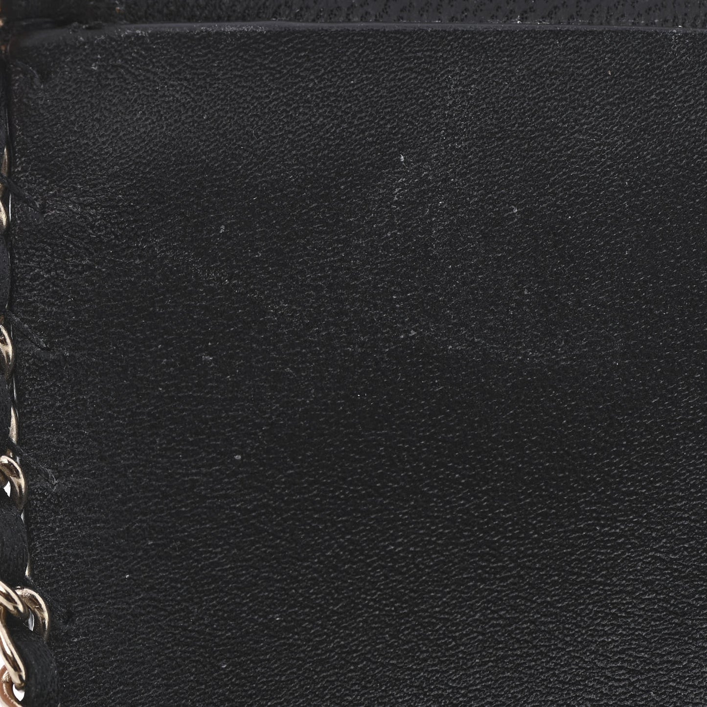 Lambskin Chain CC Cuff Bracelet Black Gold