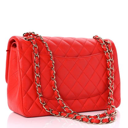 Chanel Caviar Quilted Jumbo Double Flap Red 3 of 9