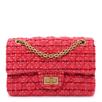 Chanel Tweed Quilted Mini 2.55 Reissue Flap Red Ecru Black 1 of 10