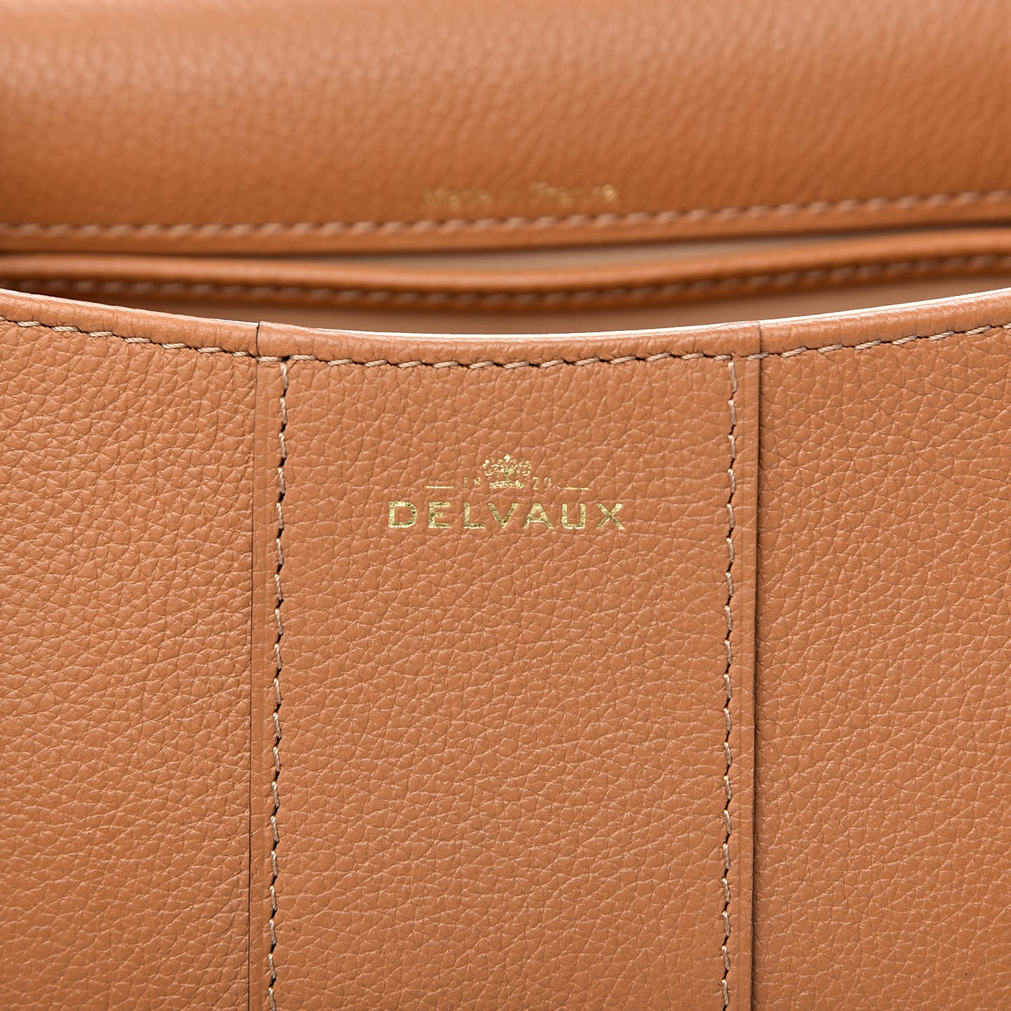 Grained Calfskin Mini Brillant Satchel Natural
